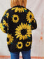 Sunflower Dropped Shoulder Long Sleeve Sweater nicholesgifts