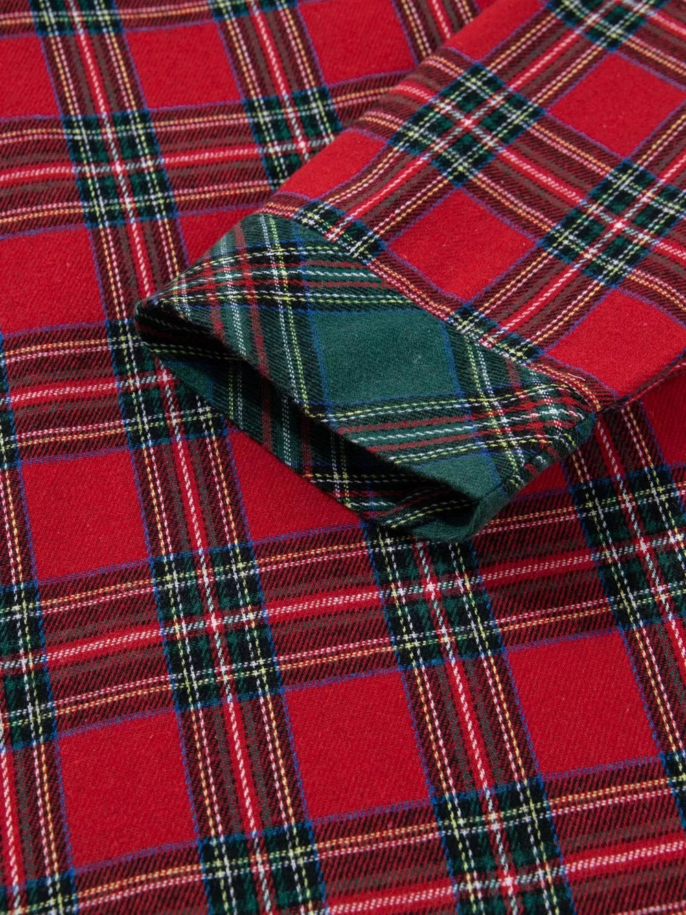 Plaid Contrast Patched Christmas Holiday Long Sleeve Shirt and Short 2pcs Pajama Set nicholesgifts