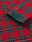 Plaid Contrast Patched Christmas Holiday Long Sleeve Shirt and Short 2pcs Pajama Set nicholesgifts