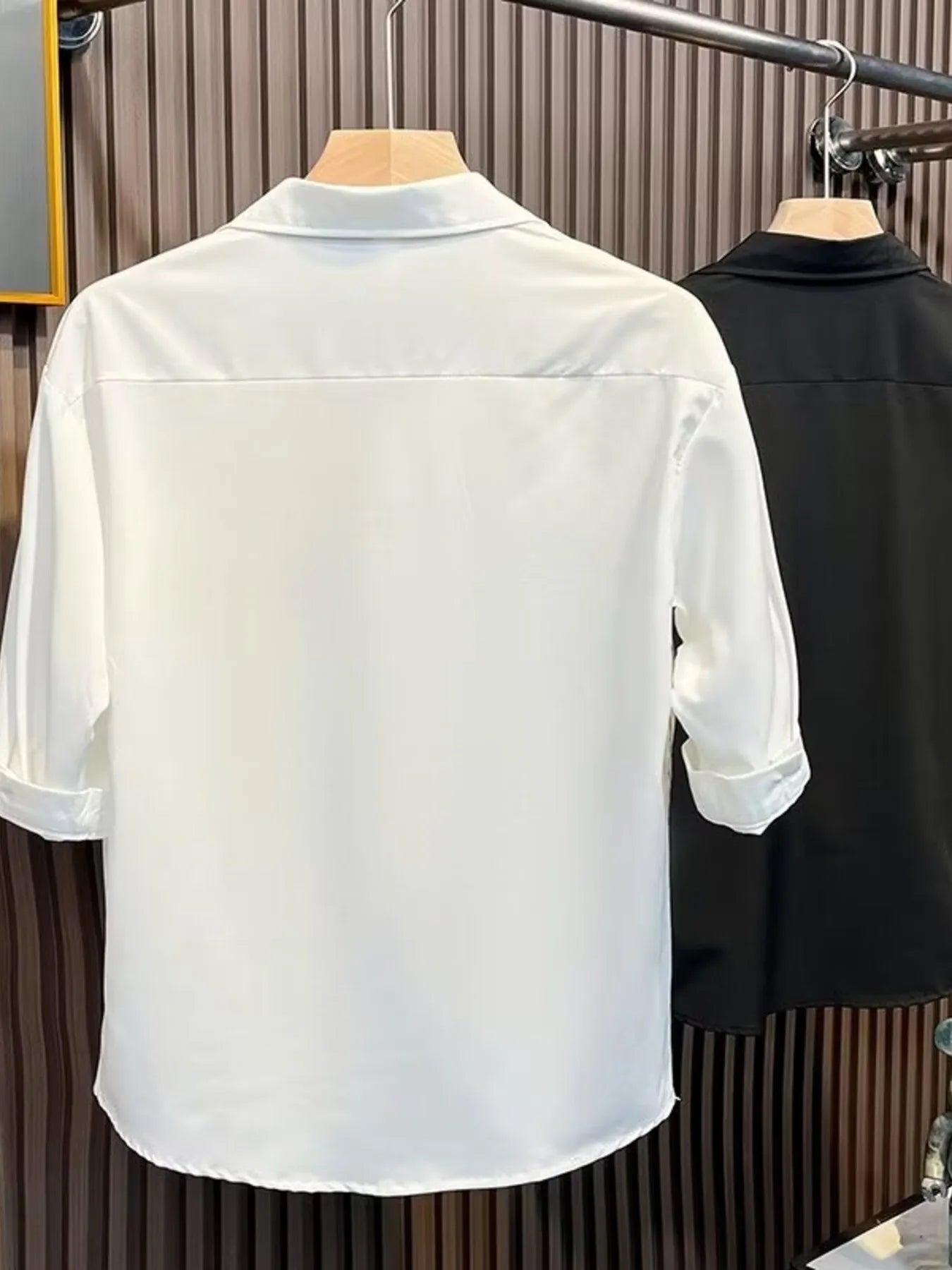 Men's Plus Size Knit Panel Short Sleeve Shirt NicholesGifts