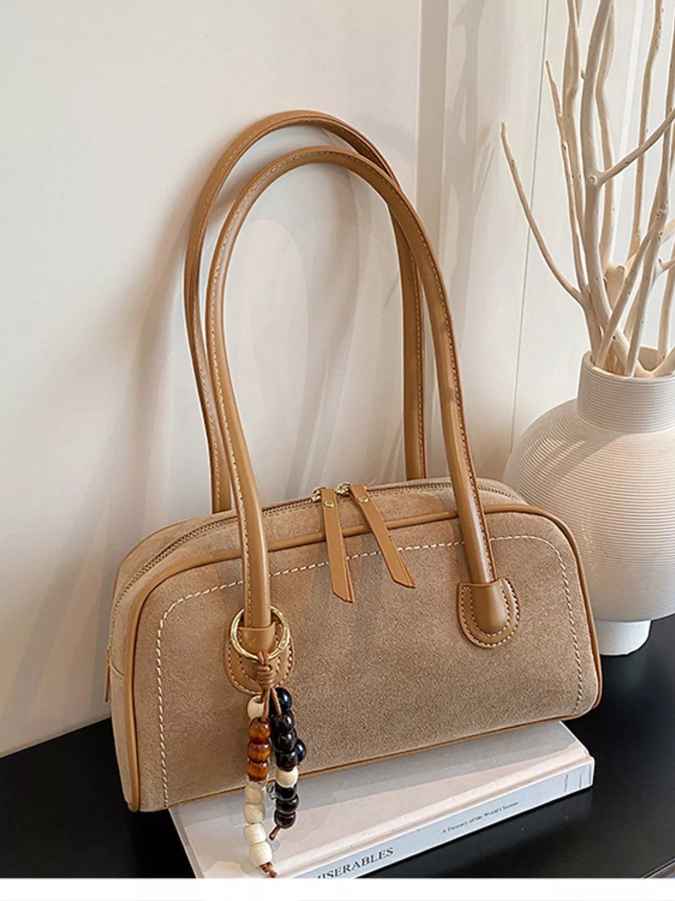 Zipper Closure Shoulder Bag nicholesgifts