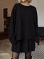 Round Neck Top and Pleated Skirt Sweater Set nicholesgifts