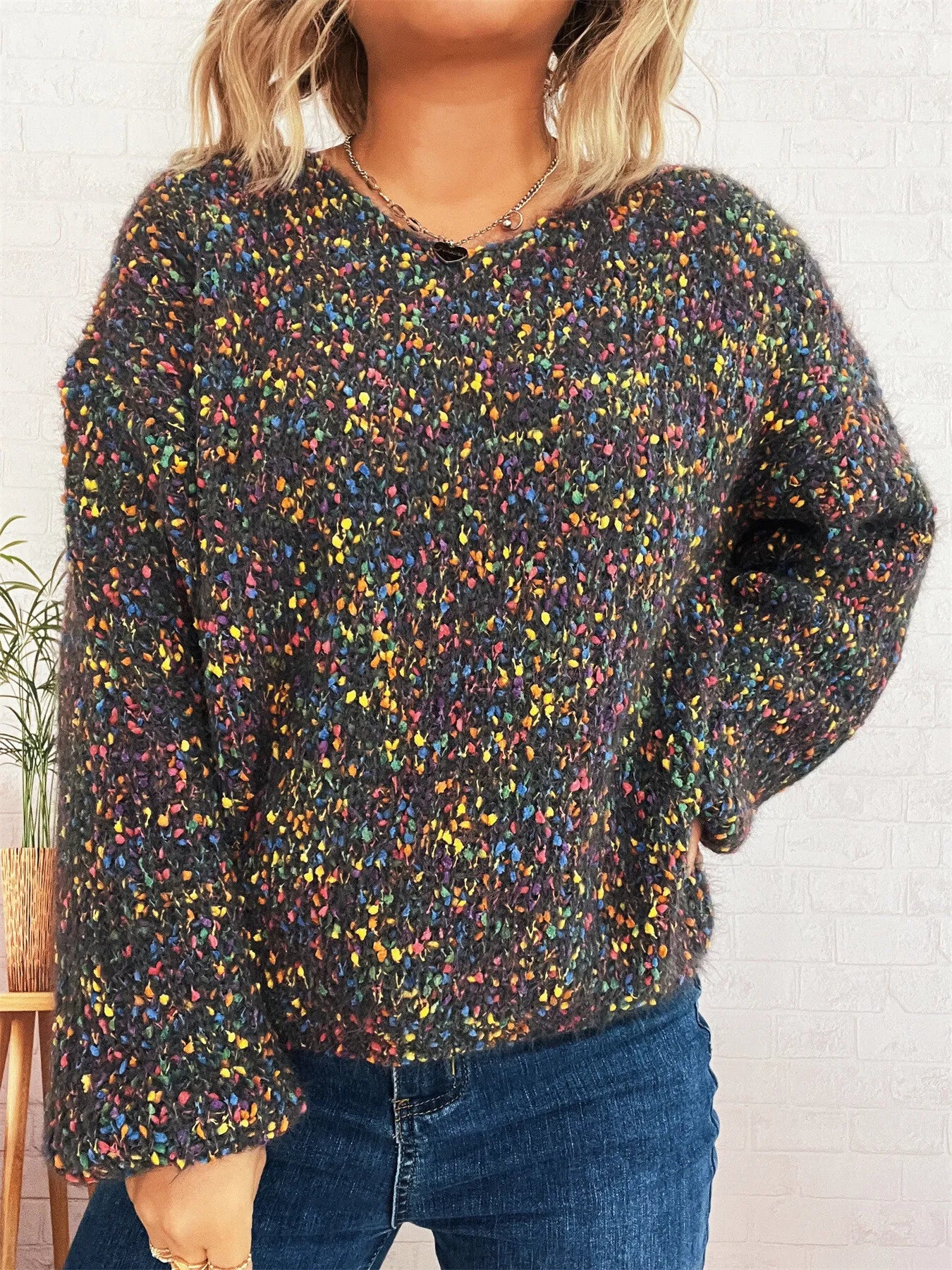 Colorful Long Sleeve Sweater