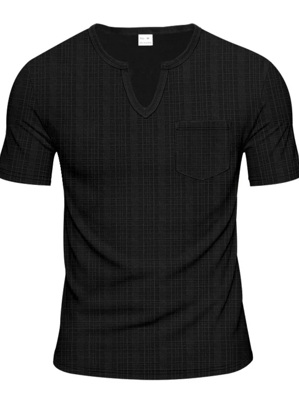 Men's Full Size Notched Short Sleeve T-Shirt Plus Size NicholesGifts
