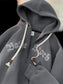 Men's Plus Size Letter Zip Up Drawstring Hoodie nicholesgifts