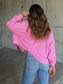 Ribbed Collared Neck Button Up Jacket nicholesgifts