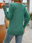 Women Decorative Button Round Neck Long Sleeve T-Shirt nicholesgifts
