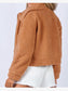 Long Sleeve Collared Neck Sherpa Jacket nicholesgifts
