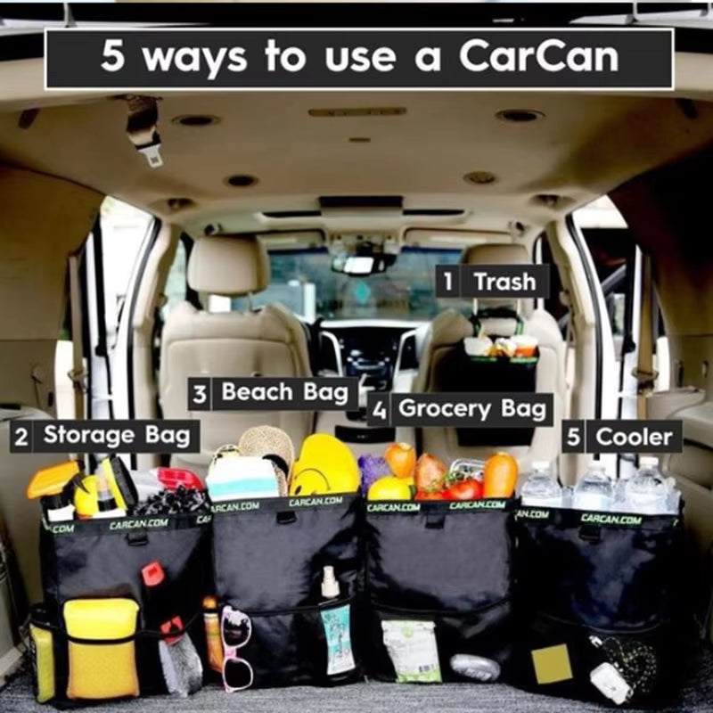 Effortlessly Keep Your Car Clean with Our Waterproof Multifunctional Hangable Trash Bag - Perfect for Seat Back Storage!