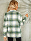 Plaid Button Down Collared Jacket nicholesgifts