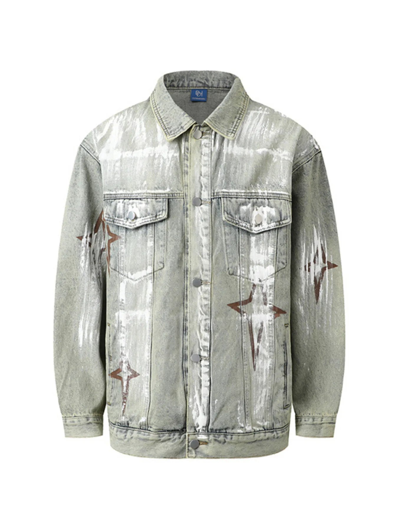 Men's Button Up Long Sleeve Denim Jacket Trendsi
