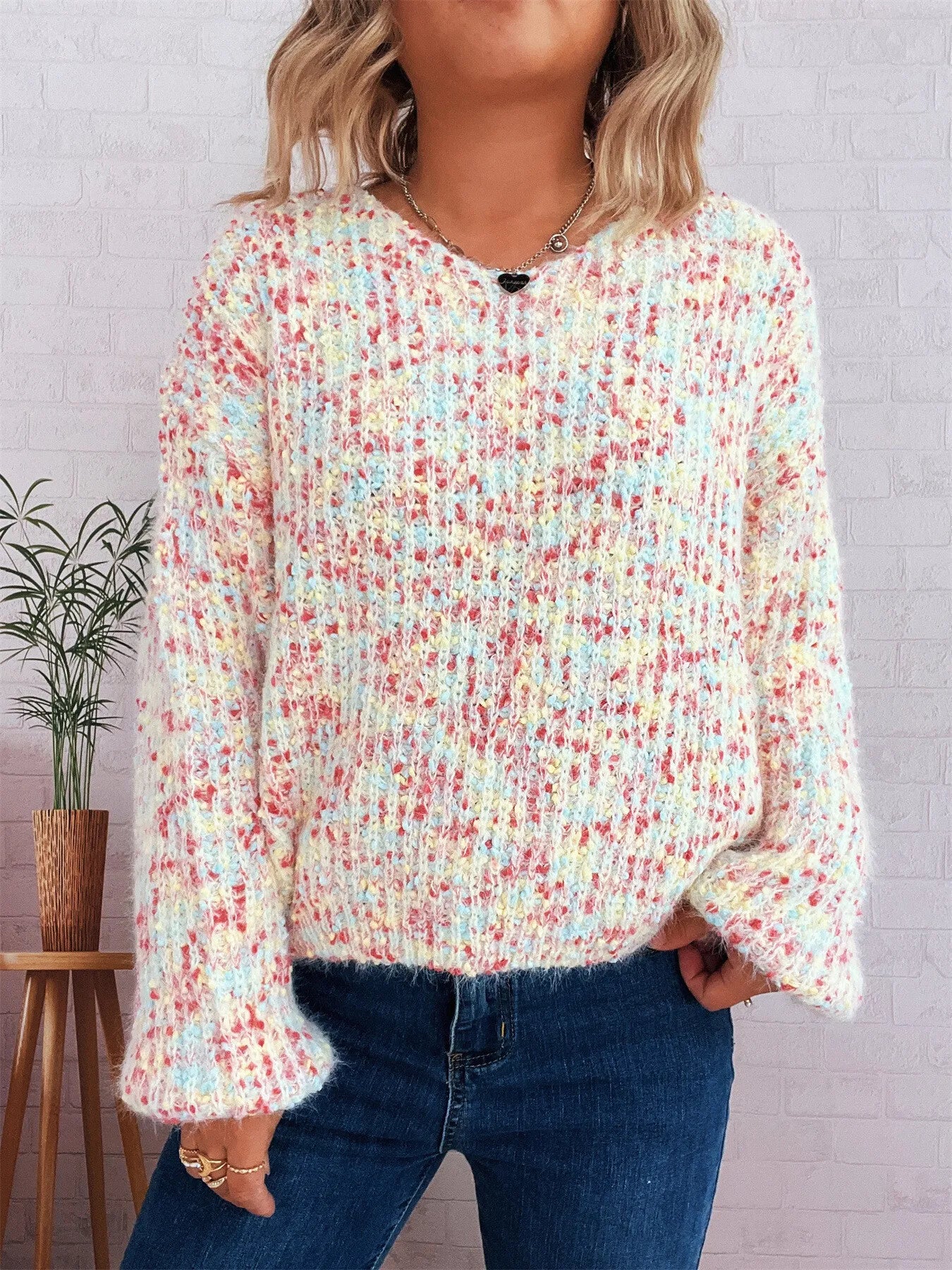 Colorful Long Sleeve Sweater