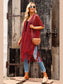 Openwork Open Front Cardigan with Fringes nicholesgifts