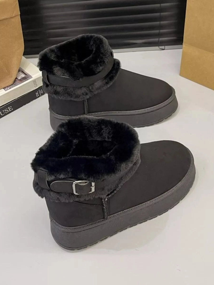 Round Toe Platform Boots Trendsi