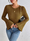 Honey Round Neck Flare Sleeve T-Shirt nicholesgifts