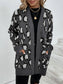 Women Leopard Open Front Dropped Shoulder Cardigan nicholesgifts