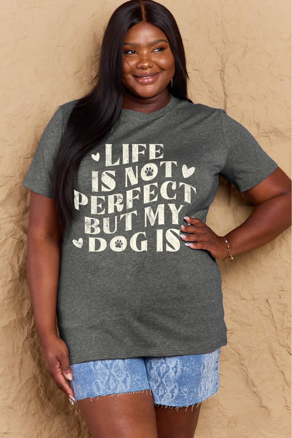 Simply Love Full Size Dog Slogan Graphic Cotton T-Shirt nicholesgifts