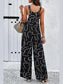 Devine Printed Wide Strap Jumpsuit with Pockets nicholesgifts
