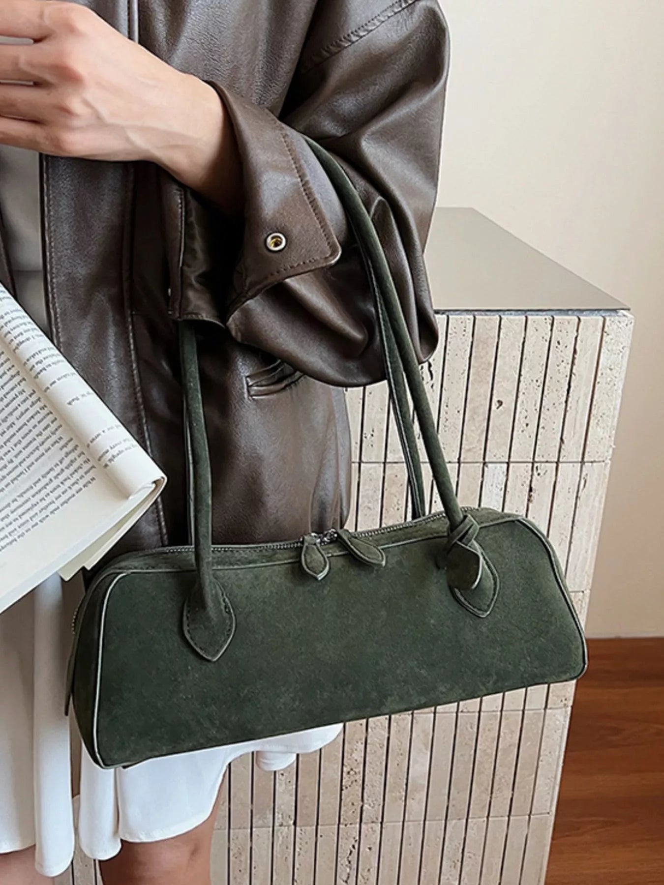 Solid Color Shoulder Bag nicholesgifts