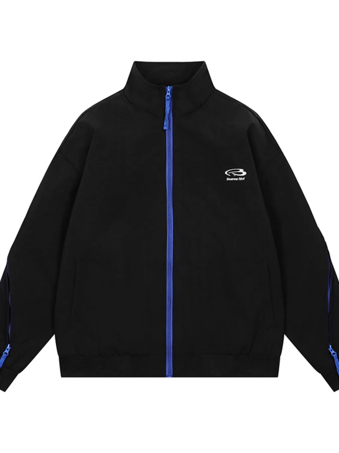Men's Striped Zip Up Long Sleeve Jacket