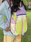 Lightweight Color Block Backpack Bag nicholesgifts