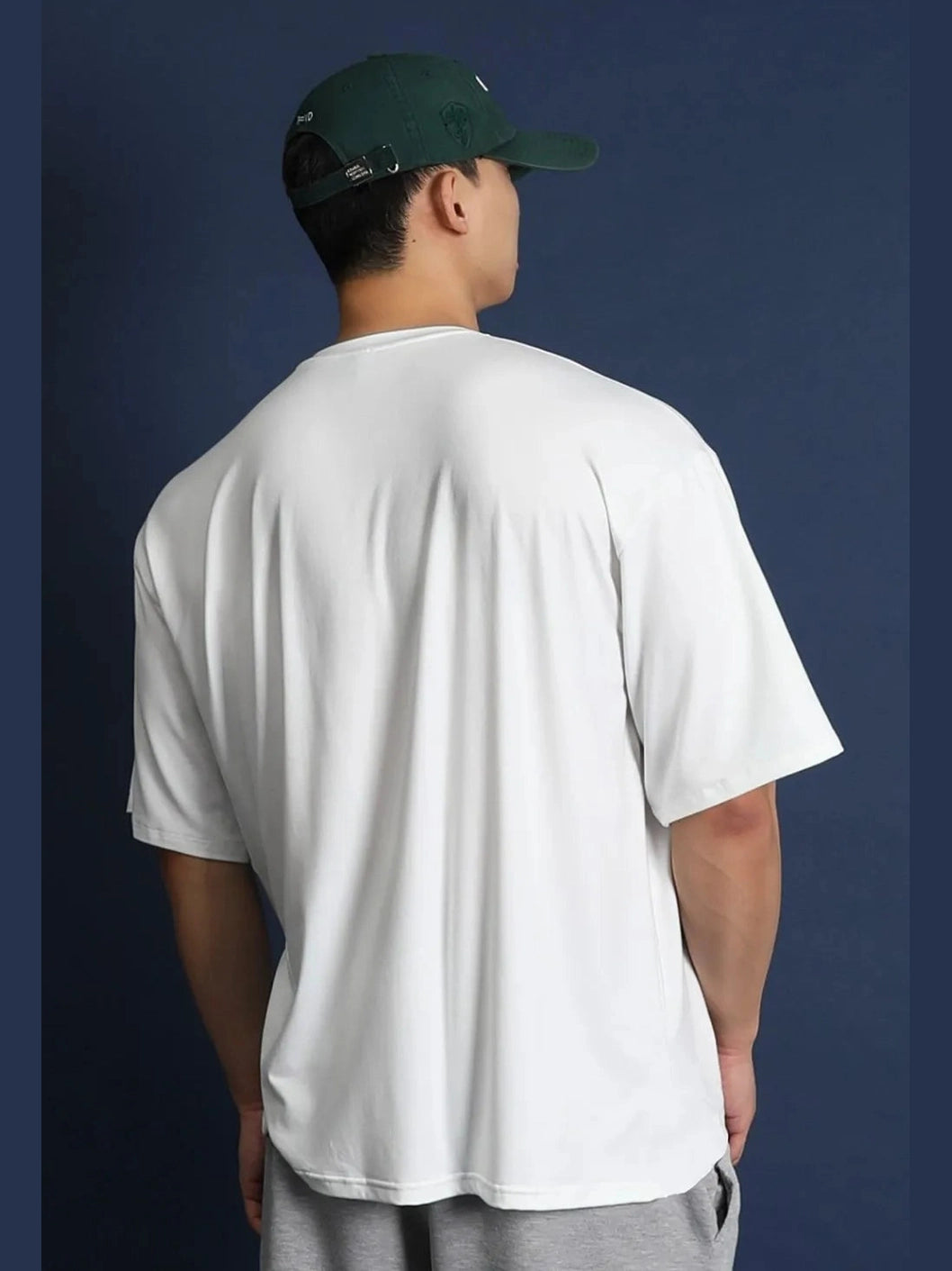 Men's Plus Size Round Neck Half Sleeve T-Shirt Trendsi