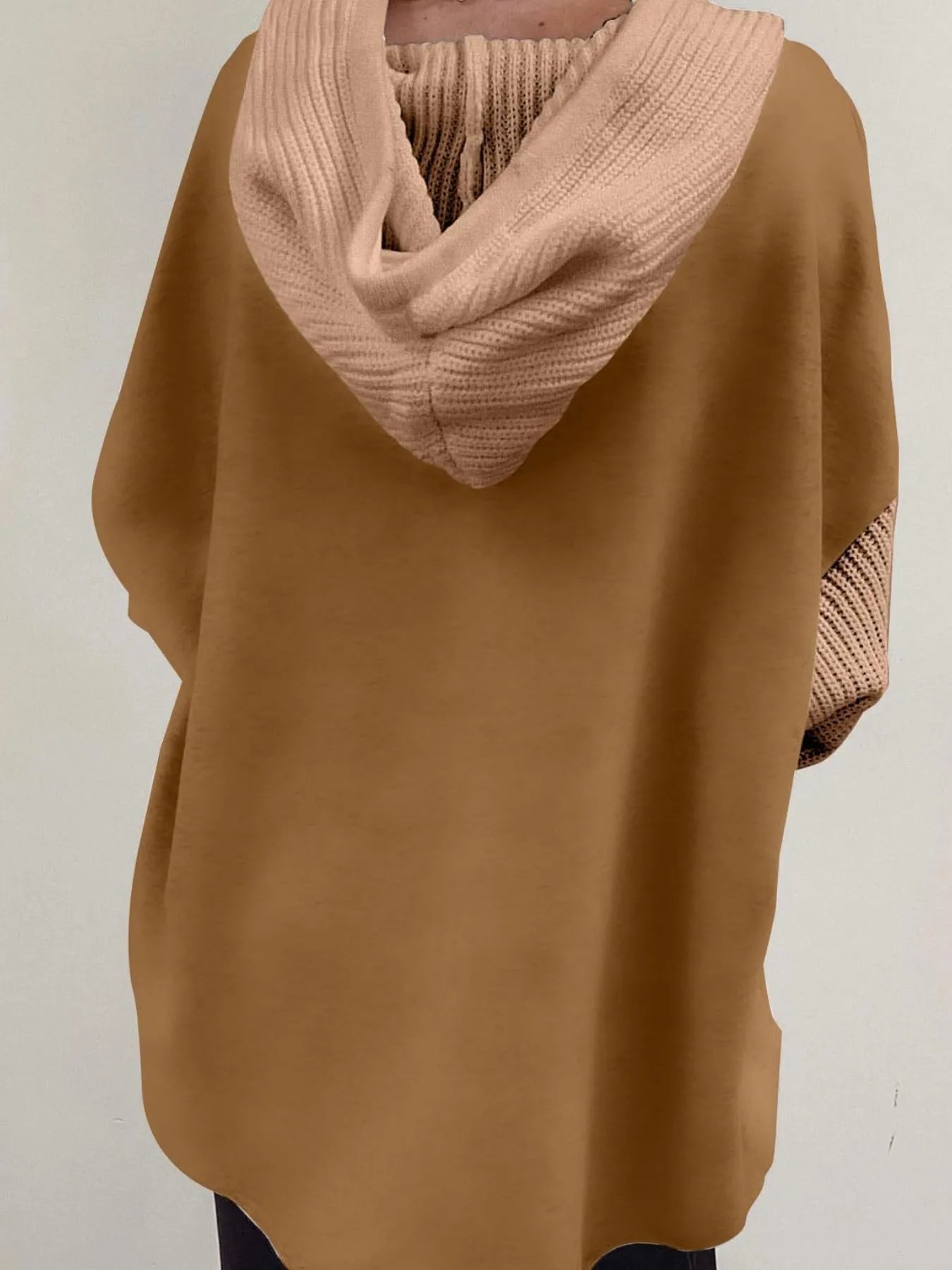 Drawstring Button Front Hoodie Trendsi
