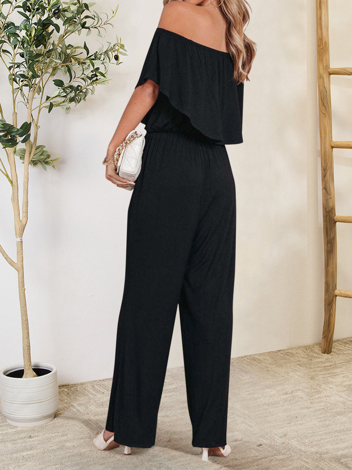 Ruffled Off-Shoulder Jumpsuit nicholesgifts