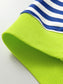 Women Striped Contrast Ribbed Trim Drop Shoulder Sweatshirt nicholesgifts