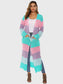 Color Block Long Sleeve Pocketed Cardigan nicholesgifts