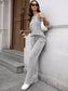 Ribbed Round Neck Top and Pants Set nicholesgifts