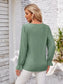 Applique V-Neck Flounce Sleeve T-Shirt nicholesgifts