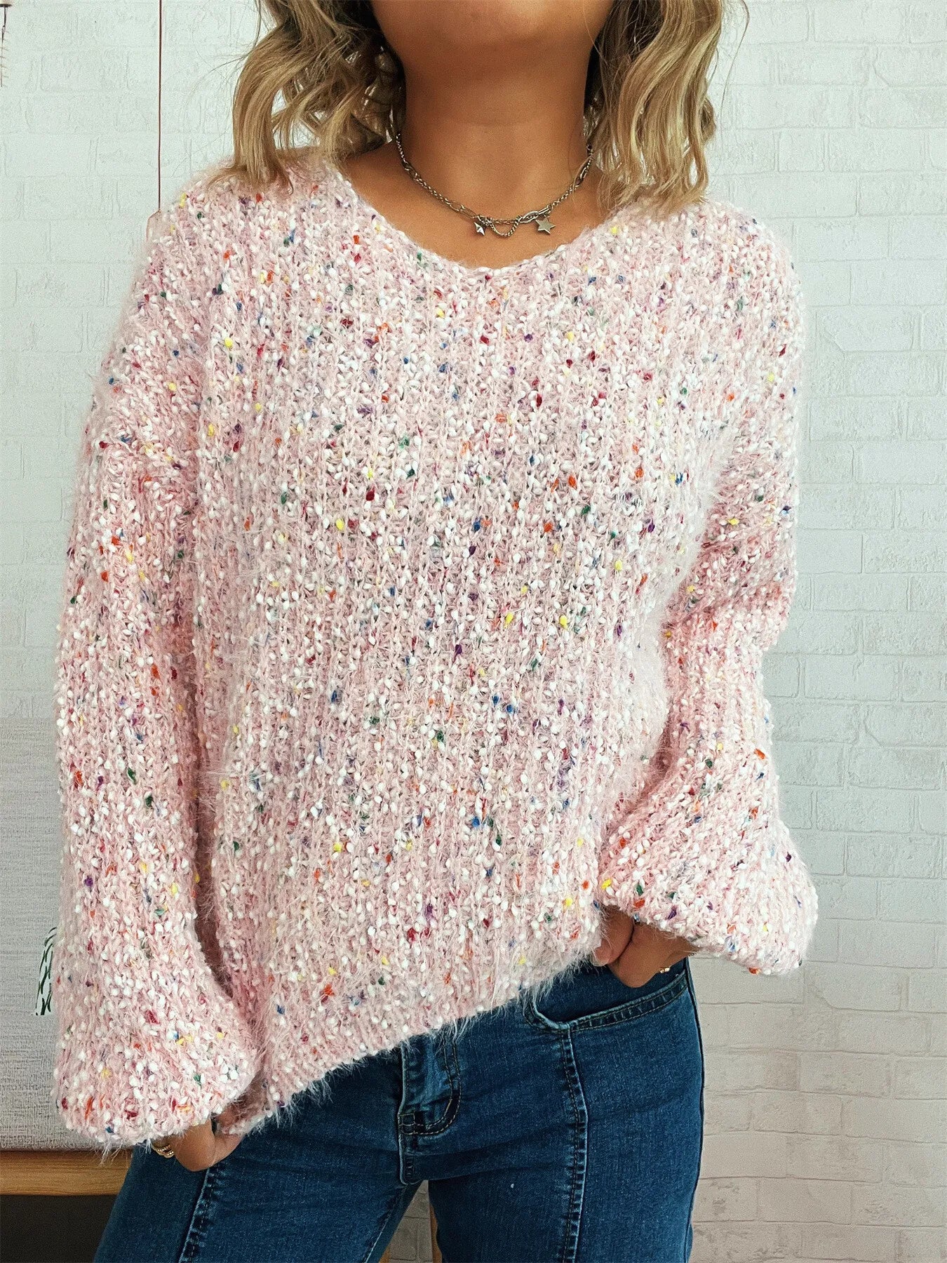 Colorful Long Sleeve Sweater