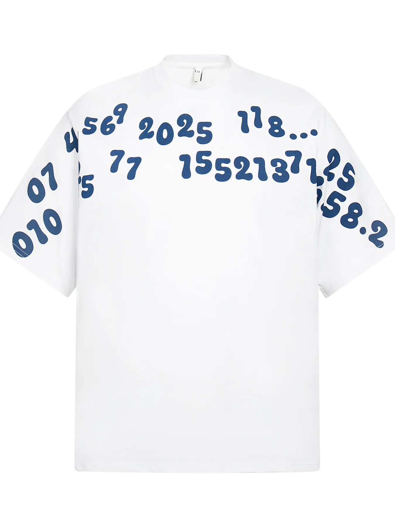 Men's Number Print Short Sleeve Oversized T-Shirt Trendsi