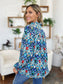 Double Take Full Size Printed Balloon Sleeve Blouse nicholesgifts
