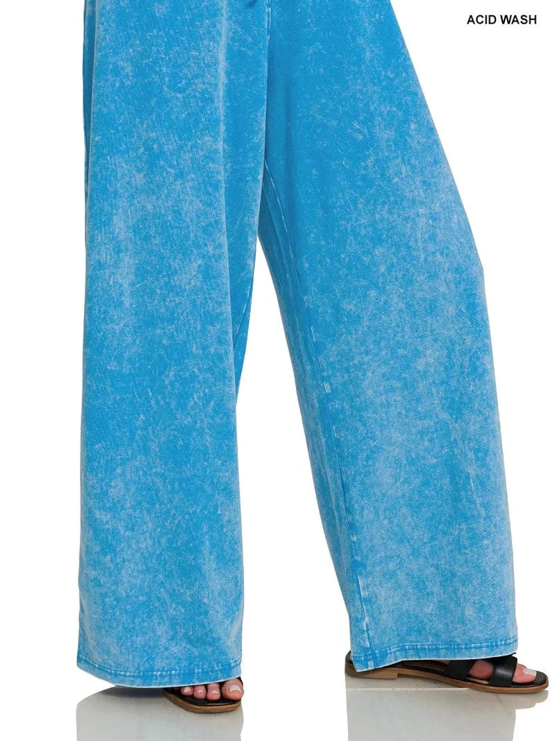Zenana Acid Washed Strapless Tube Top Jumpsuit nicholesgifts