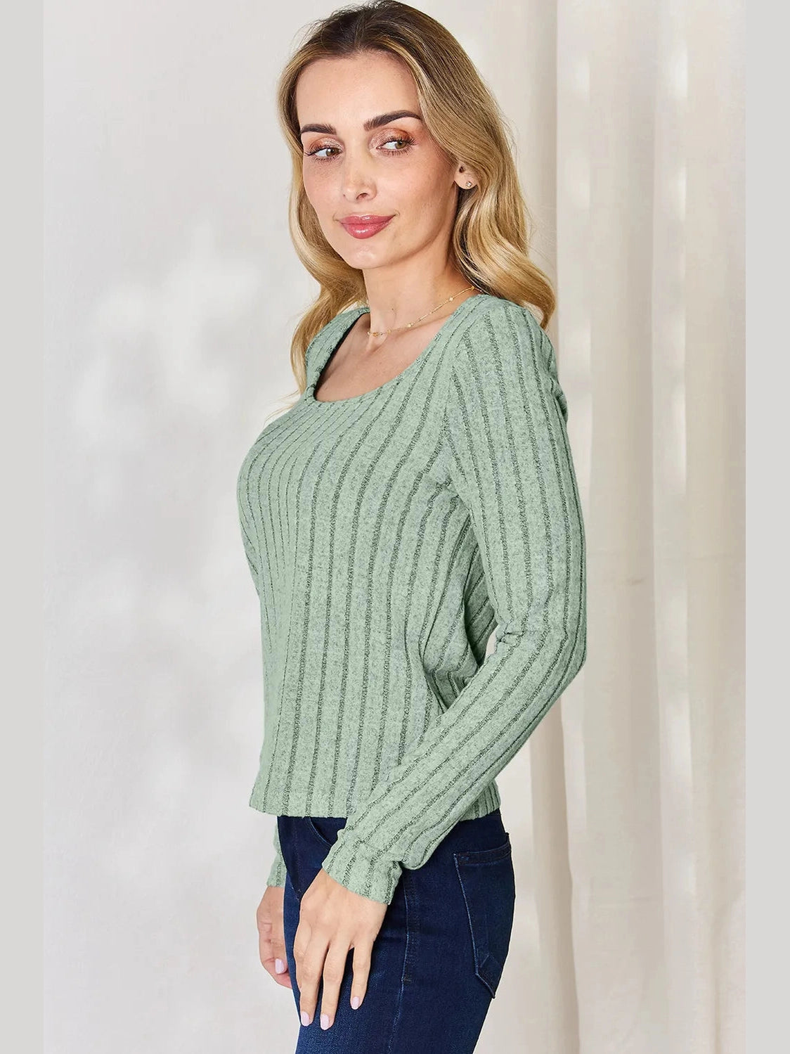 Basic Bae Full Size Ribbed Long Sleeve T-Shirt nicholesgifts