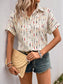 Perfee Printed Collared Neck Short Sleeve Shirt nicholesgifts