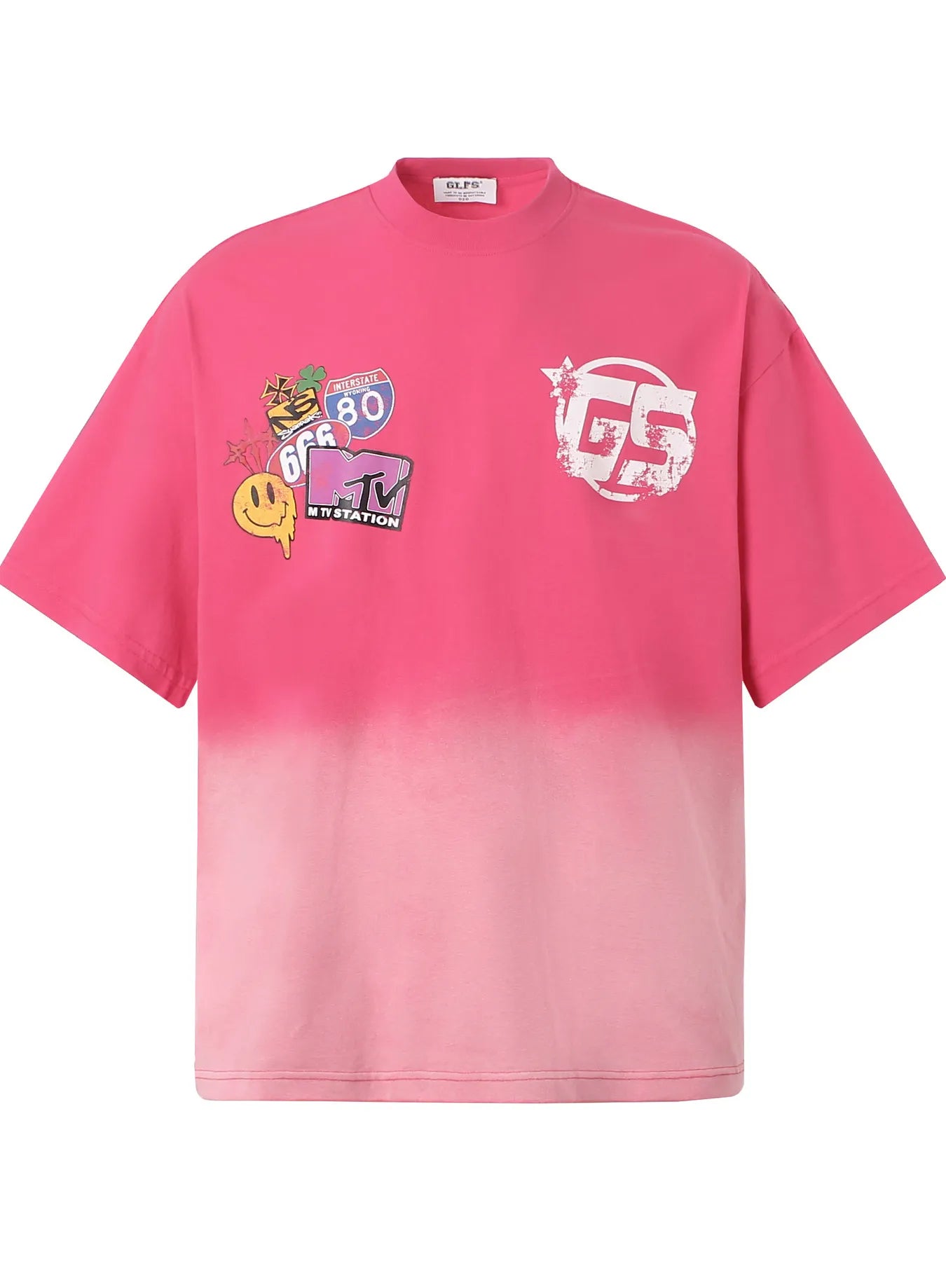Men's Graphic Round Neck Oversized T-Shirt Trendsi
