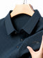 Men's Plus Size Diamond Pattern Textured Polo Shirt nicholesgifts