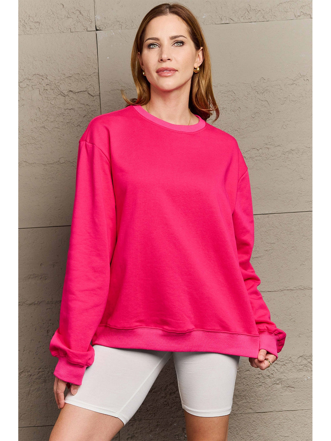 Women Simply Love Full Size Enjoy The Little Things Round Neck Sweatshirt nicholesgifts