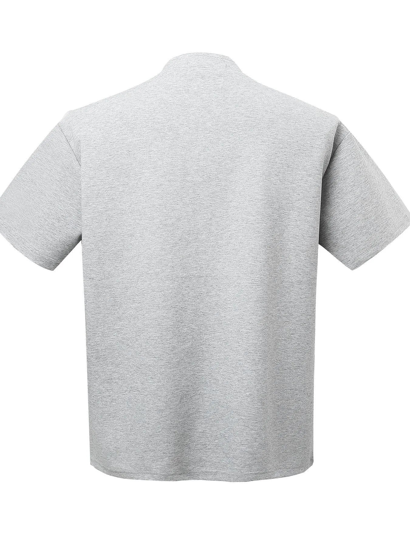 Men's Contrast Half Zip Short Sleeve T-Shirt Trendsi