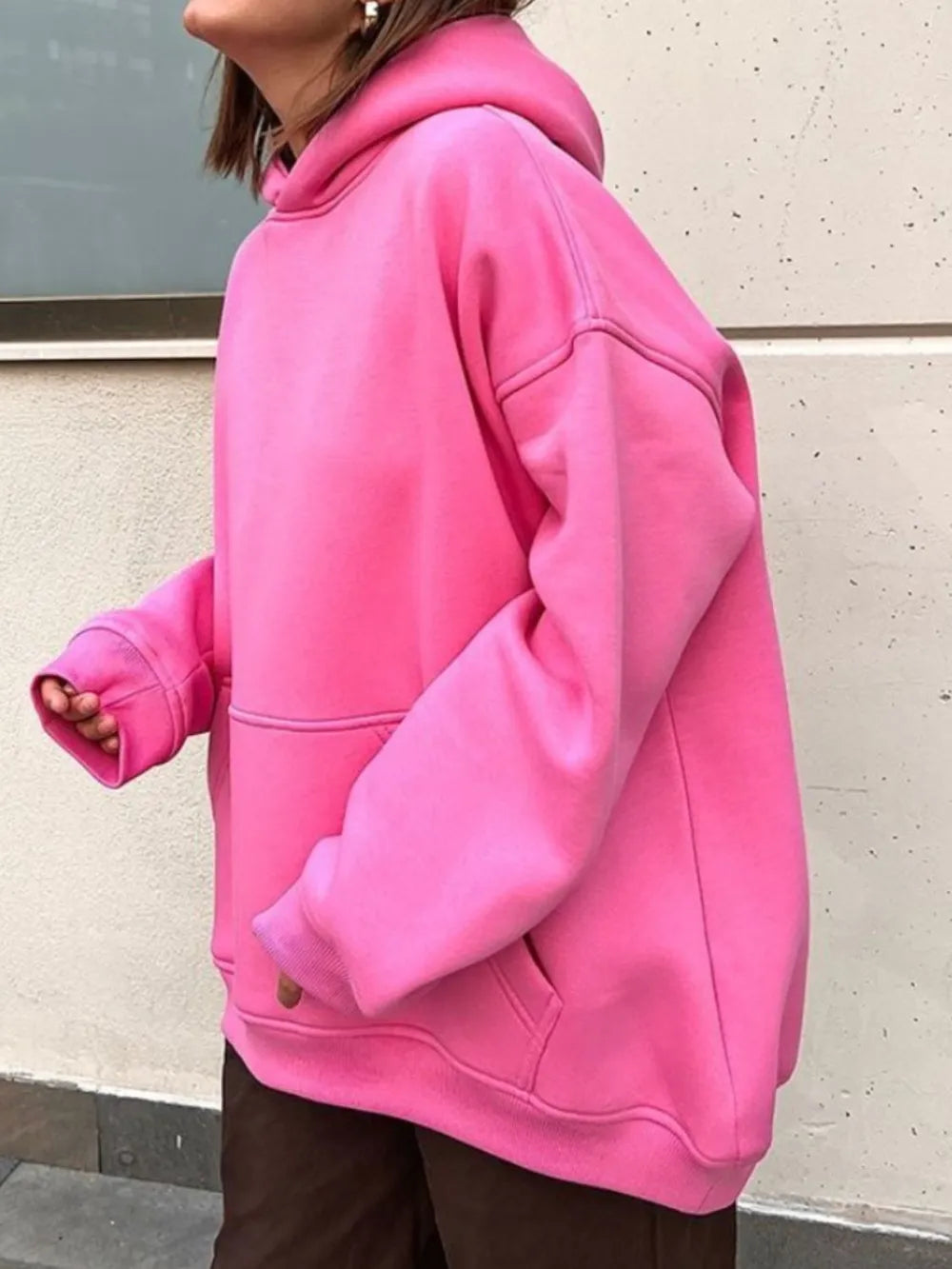 Pocketed Dropped Shoulder Long Sleeve Hoodie nicholesgifts