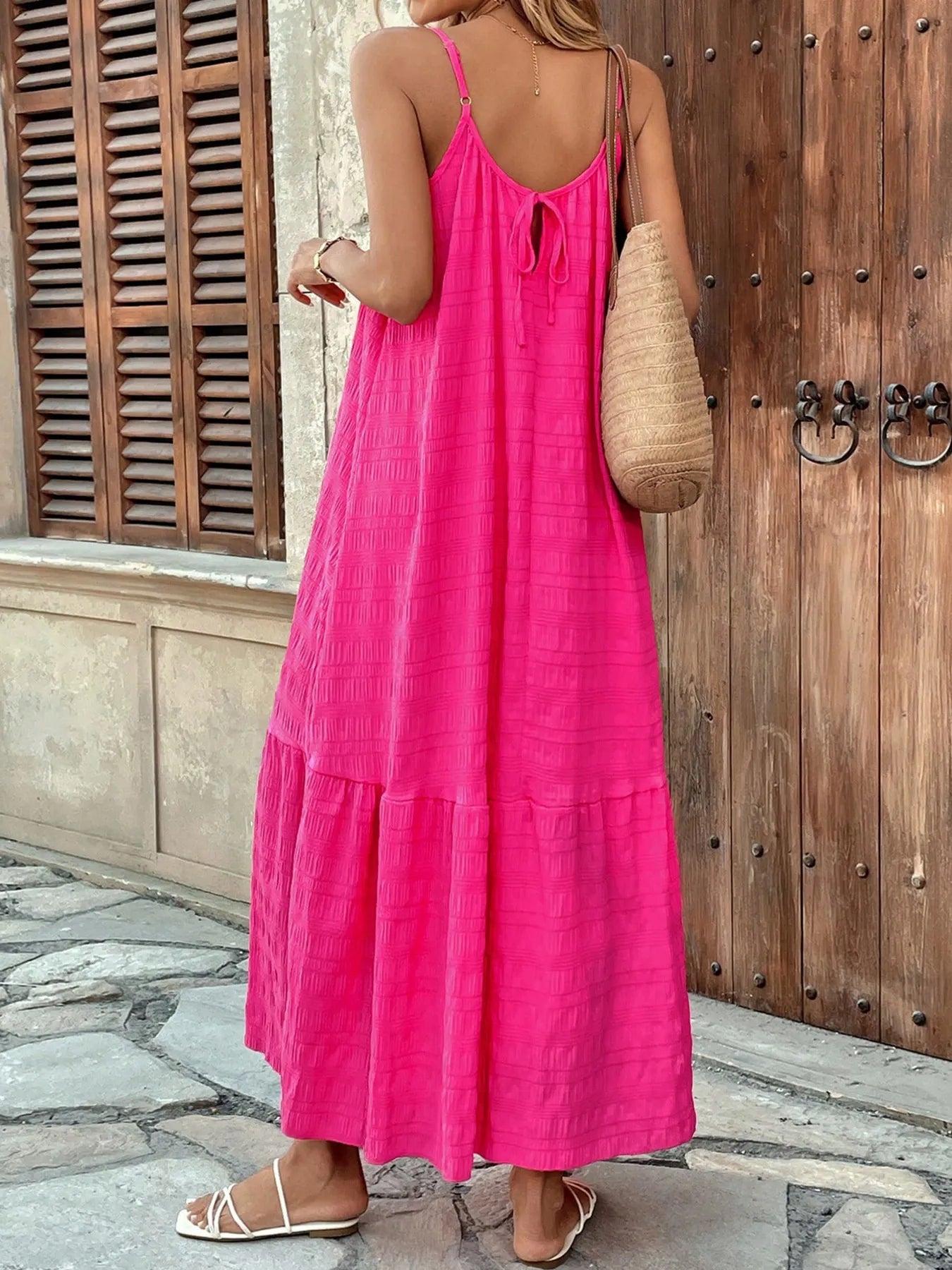 Scoop Neck Tiered Maxi Cami Dress NicholesGifts