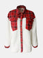 Fuzzy Button Up Long Sleeve Jacket nicholesgifts