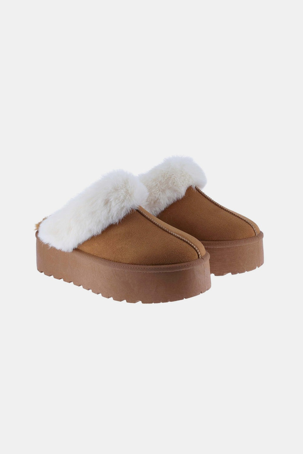 NicholesGifts Women Weeboo Thick Bottom Fur Trim Snow Slippers NicholesGifts