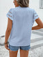 Swiss Dot Cutout Button Down Shirt nicholesgifts