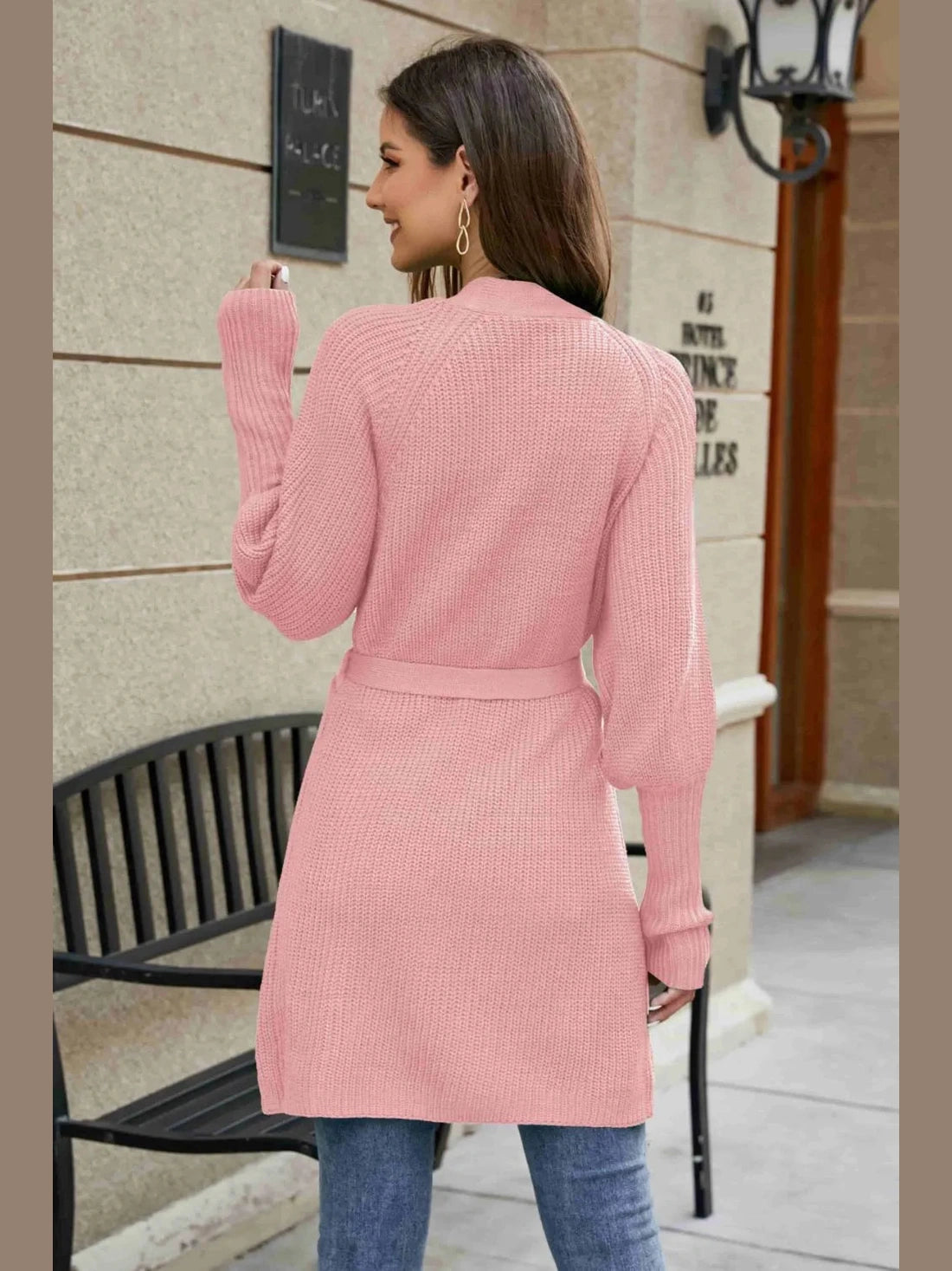 Open Front Lantern Sleeve Cardigan nicholesgifts