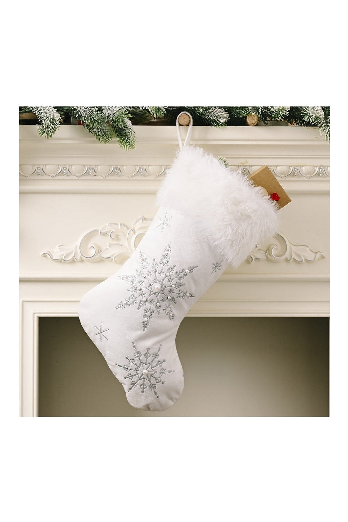 Snowflake Christmas Stocking nicholesgifts