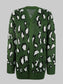 Women Leopard Open Front Dropped Shoulder Cardigan nicholesgifts